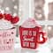 Glitzhome® Wooden Valentine's Coffee Cup Table Décor Set